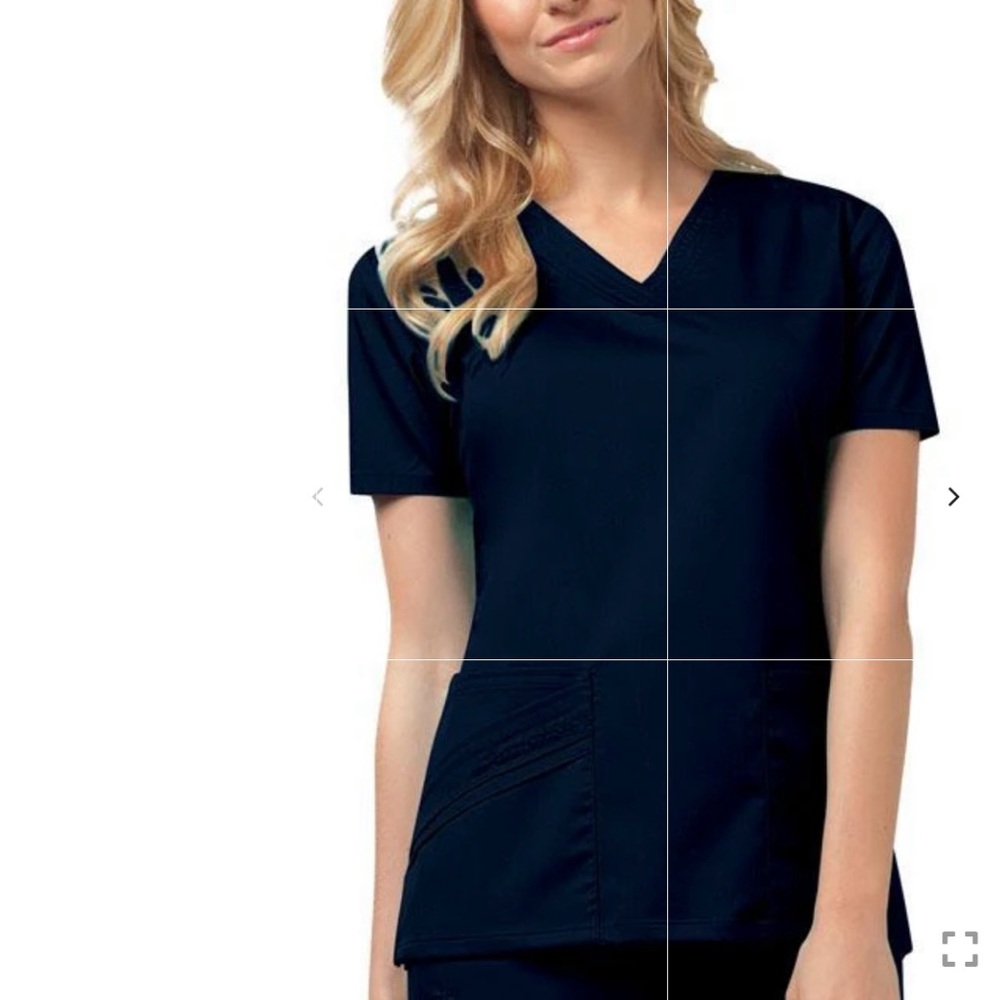 Cherokee Luxe modern Classic Scrub top, Model 1845, Navy 4XL.. NWT